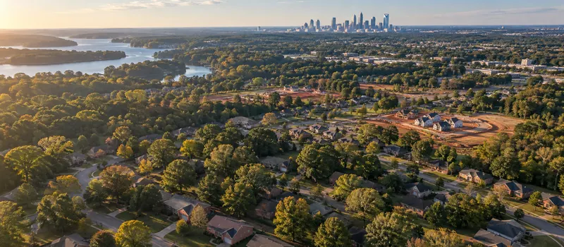 Aerial view of Charlotte, NC