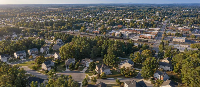 Aerial view of Indian Trail, NC
