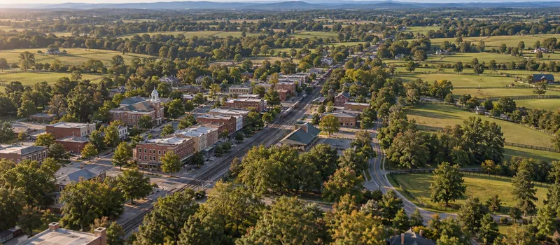 Aerial view of Waxhaw, NC